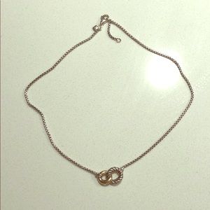 Belmont Double Curb Link Necklace with 18K Gold